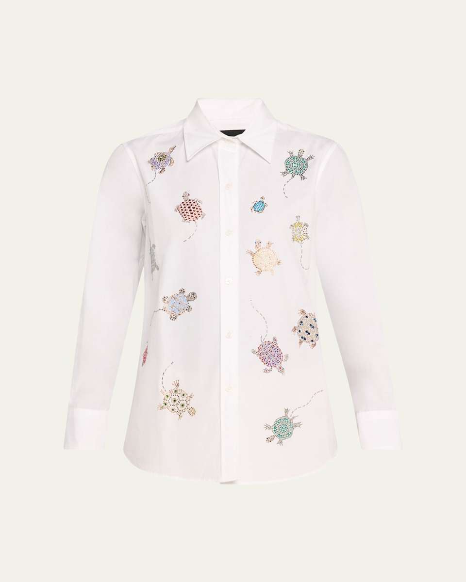 Turtle Time Embellished New Classic Shirt